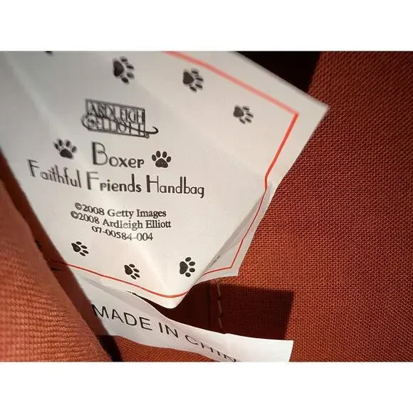 Ardleigh Elliott Handbag Brown Tote Boxer Faithful Friends Boxer print - Picture 4 of 4